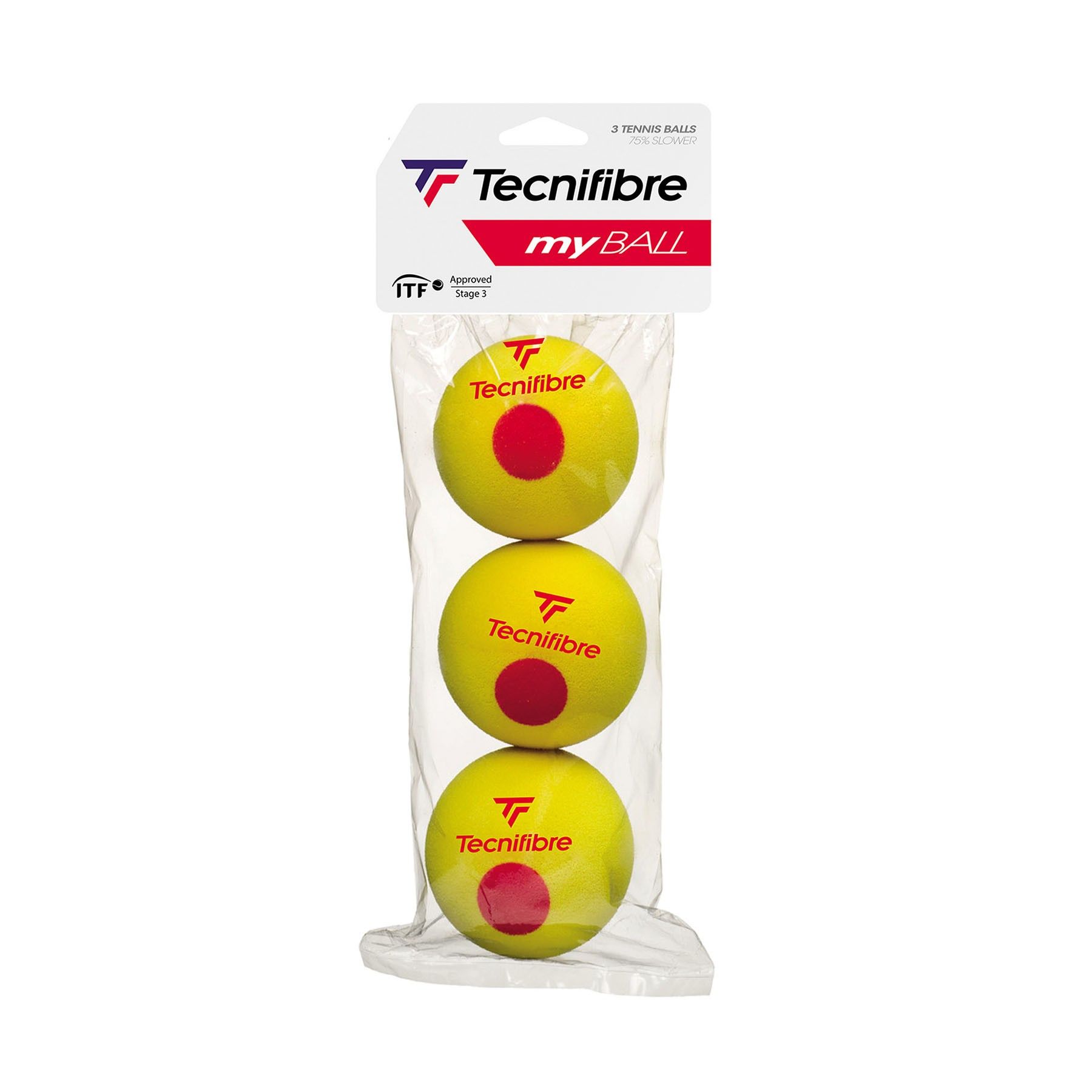 Bola Pack Tubo com 3 un Amarelo Tecnifibre