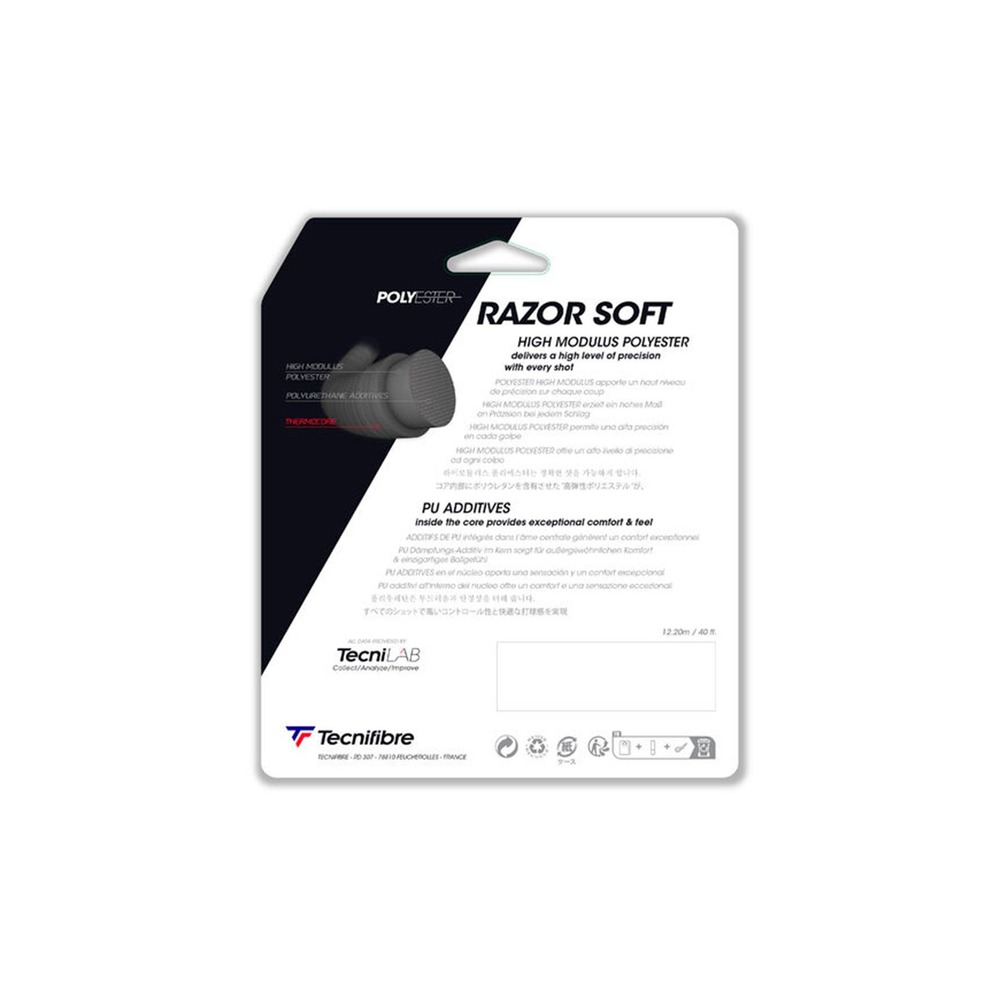 Corda Set Razor Soft 1,25 Tecnifibre Verde Lim&atilde;o